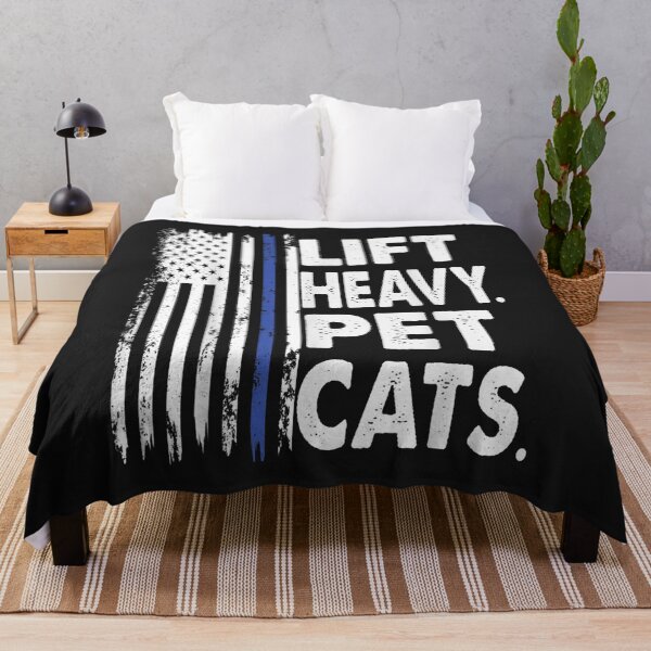 Item preview, Funny Gym Powerlifter Weightlifter Gift, Lift Heavy Pet Cats T-Shirt designed and sold by Lukifo-Glacier.