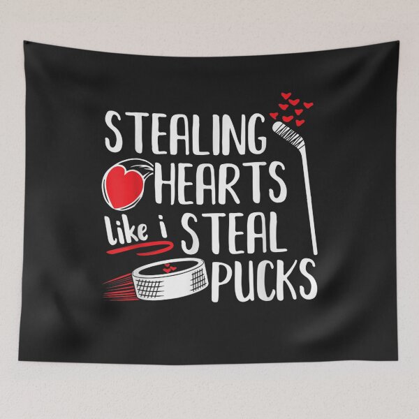 Item preview, Funny Stealing Hearts Pucks Valentine's Day Hockey Shirt designed and sold by Lukifo-Glacier.