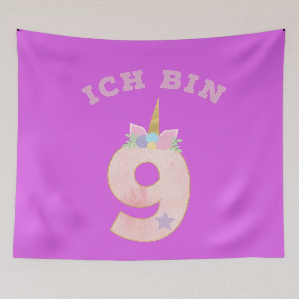 Item preview, Ich bin 9 unicorn designed and sold by WOWSOMETHINGNEW.
