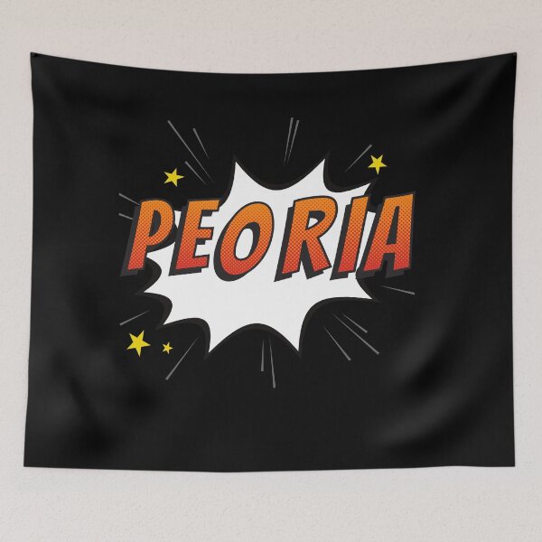 Item preview, Peoria Illinois Hometown Comic Book Style designed and sold by JohnSit.