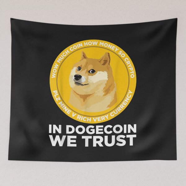 Item preview, In Dogecoin We Trust- Blockchain Cryptocurrency T Shirt designed and sold by Lukifo-Glacier.