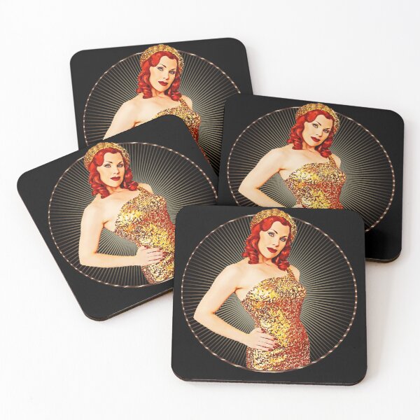 Item preview, Golden Glitter Girl - Xarah 50s Pinup designed and sold by Xarah.
