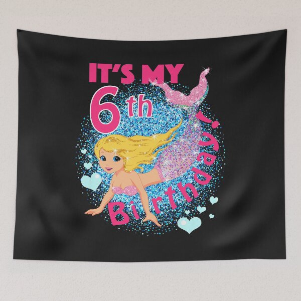 Item preview, Kids 6 year old mermaid 6th birthday girl shirt outfit gift  designed and sold by Lukifo-Glacier.