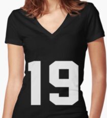 Team Jersey 19 T-shirt / Football, Soccer, Baseball Women's Fitted V-Neck T-Shirt