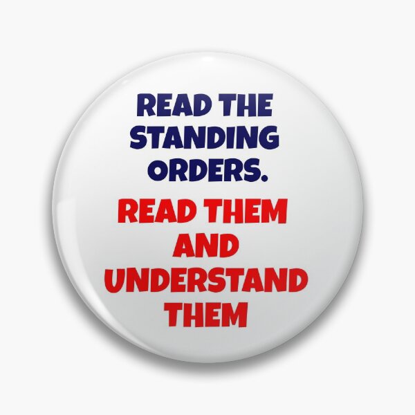 Item preview, Standing Orders. Read Them And Understand Them, Red White and Blue designed and sold by HomeConscious.