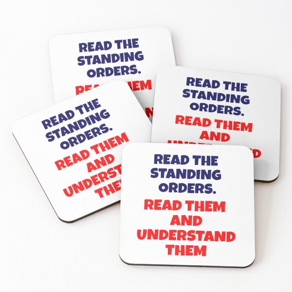 Item preview, Standing Orders. Read Them And Understand Them, Red White and Blue designed and sold by HomeConscious.