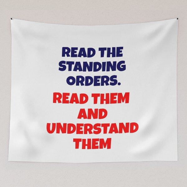Item preview, Standing Orders. Read Them And Understand Them, Red White and Blue designed and sold by HomeConscious.