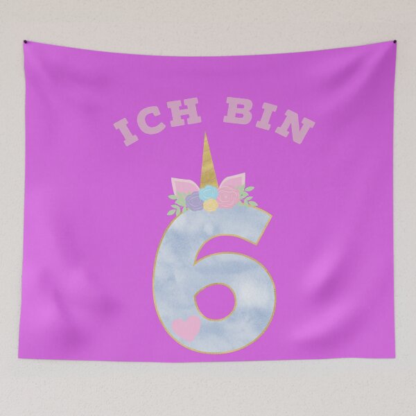 Item preview, Ich bin 6 is unicorn designed and sold by WOWSOMETHINGNEW.