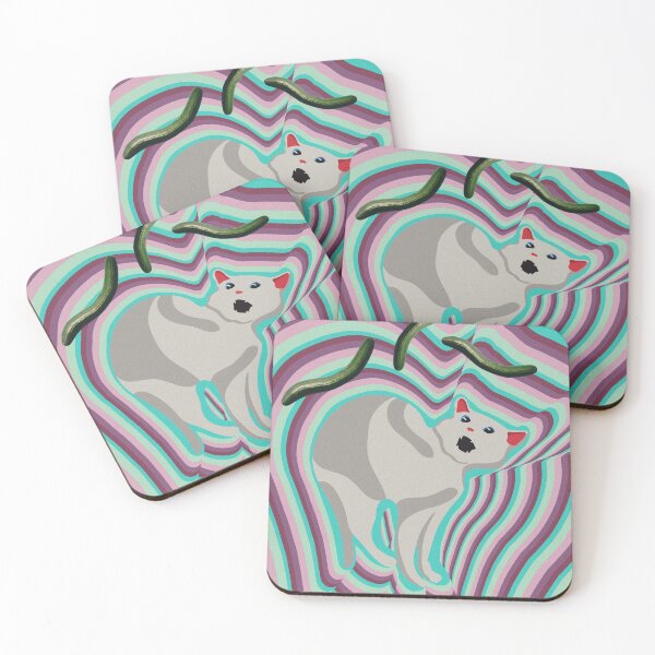 Item preview, cat scared of cucumbers designed and sold by unepommedeterre.