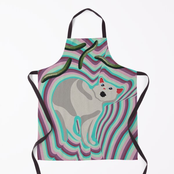 Item preview, cat scared of cucumbers designed and sold by unepommedeterre.