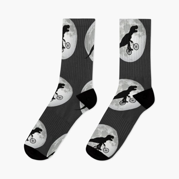 Item preview, A t-rex riding a bike through the night sky.  designed and sold by JuiceDesign.
