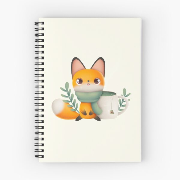 Item preview, Little fox with a big mug of tea designed and sold by Salvoodles.