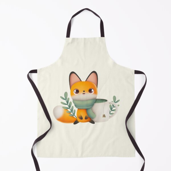 Item preview, Little fox with a big mug of tea designed and sold by Salvoodles.