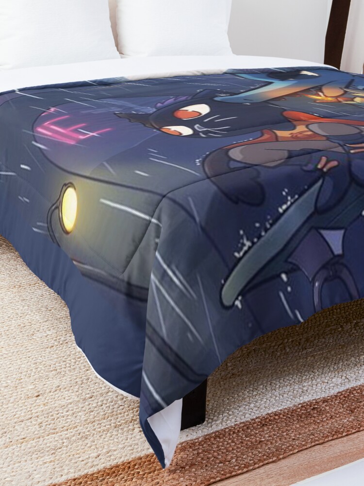 Alternate view of Raining in the Woods Comforter