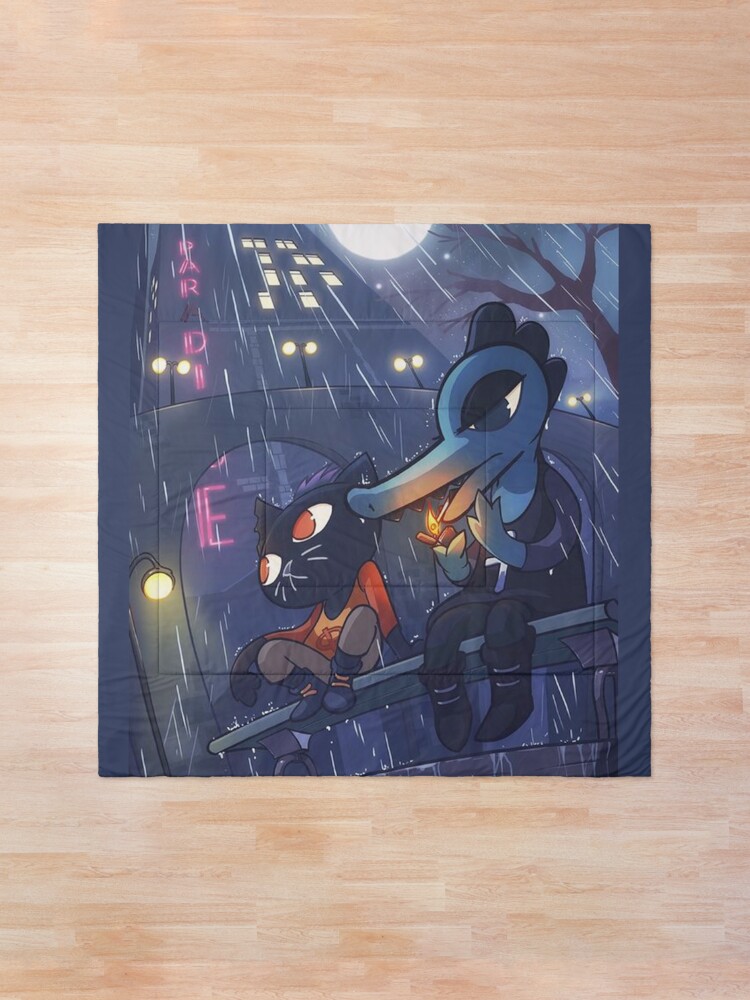 Alternate view of Raining in the Woods Comforter