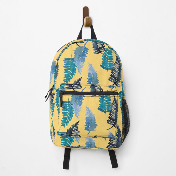 Item preview, Aqua fern tree leaves pattren (yellow version) designed and sold by EarthyPlanty.