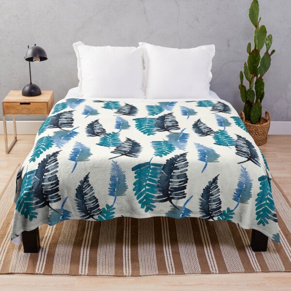 Item preview, Aqua fern tree leaves pattren designed and sold by EarthyPlanty.