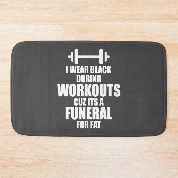 Item preview, I wear black during workouts cuz its a funeral for fat designed and sold by Sticker Up.