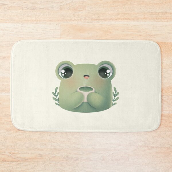 Item preview, Baby green frog with mug of tea designed and sold by Salvoodles.