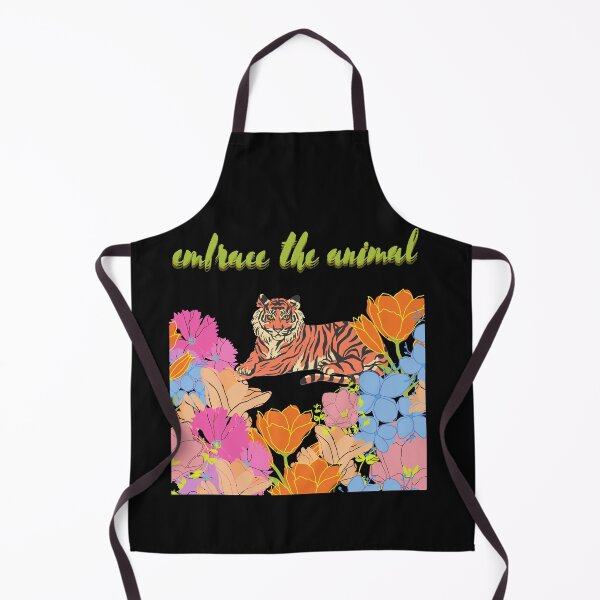 Item preview, embrace the animal, tiger with tropical flowers designed and sold by zanybay.
