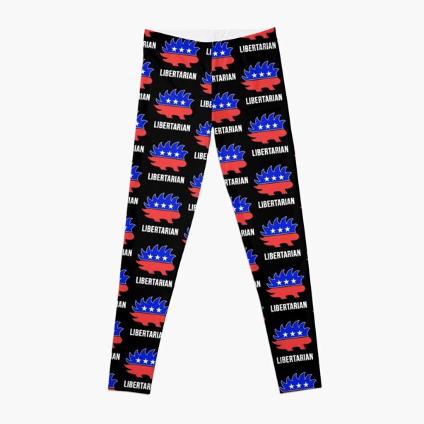 Libertarian Party Cartoon Porcupine Yoga Leggings