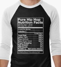 Pure Hip Hop Nutrition Facts Men's Baseball ¾ T-Shirt