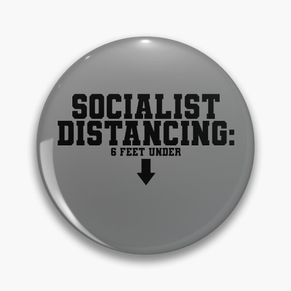 Item preview, Socialist distancing: 6 feet under designed and sold by Sticker Up.