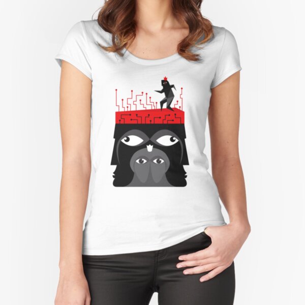 Who spies when? Fitted Scoop T-Shirt