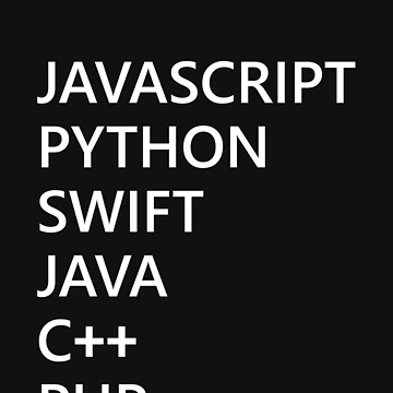 Artwork thumbnail, Programming Language Javascript Python Swift C++ Php Go For Coder Developer Programmer by AJAD212