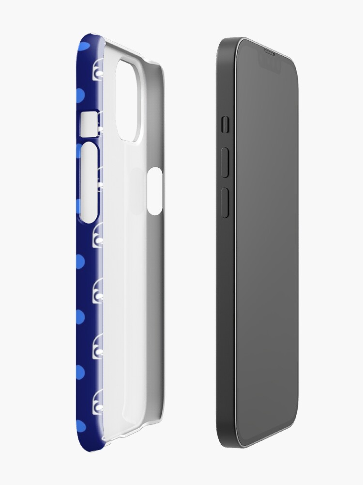Alternate view of Blue wallpaper logo iPhone Case