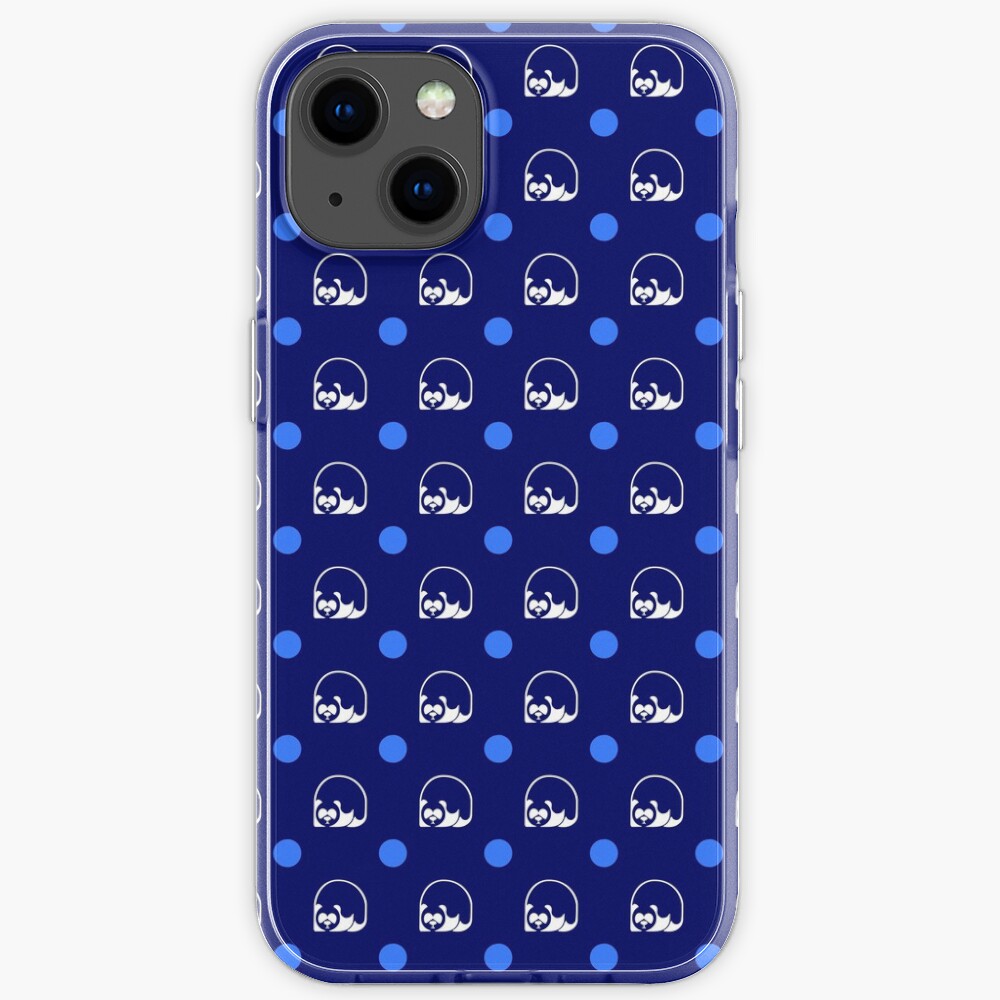 Blue wallpaper logo iPhone Case