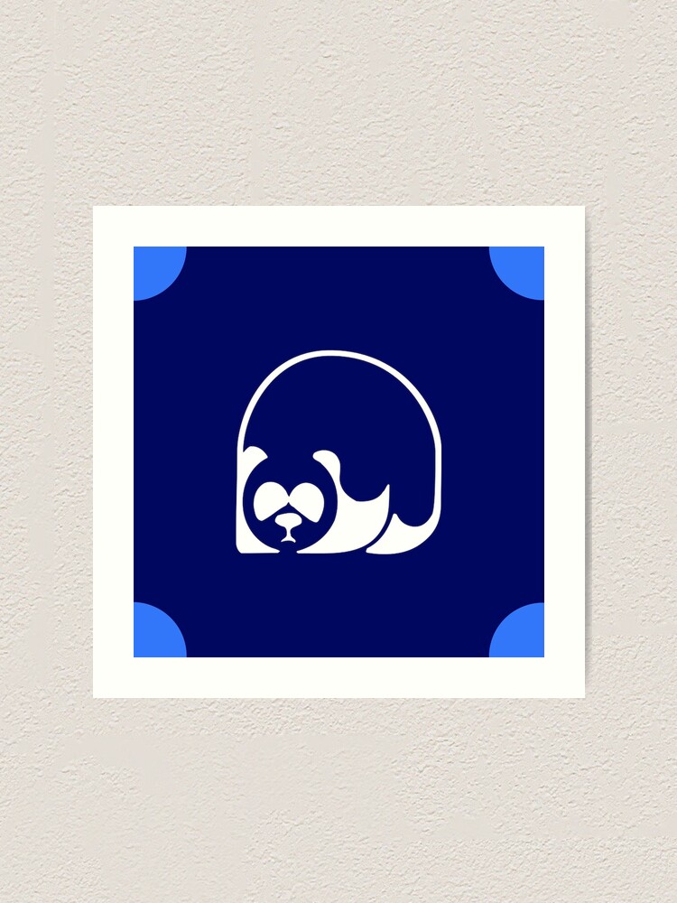 Thumbnail 2 of 3, Art Print, Blue wallpaper logo designed and sold by Panda Edizioni.