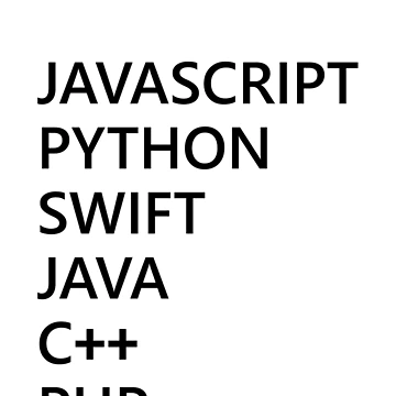 Artwork thumbnail, Programming Language Javascript Python Swift C++ Php Go For Programmer Coder Developer by AJAD212