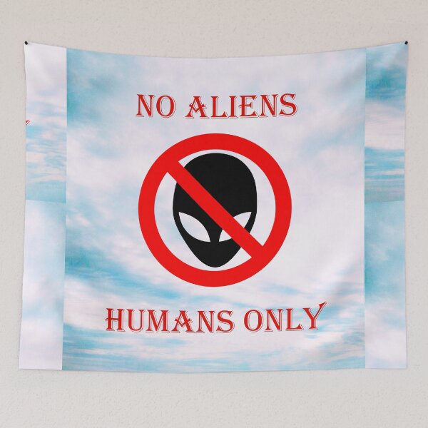 Item preview, No aliens, humans only designed and sold by helenkaiy.