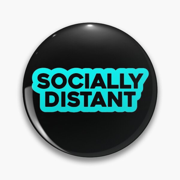 Item preview, socially distant sticker designed and sold by MonkeySame.