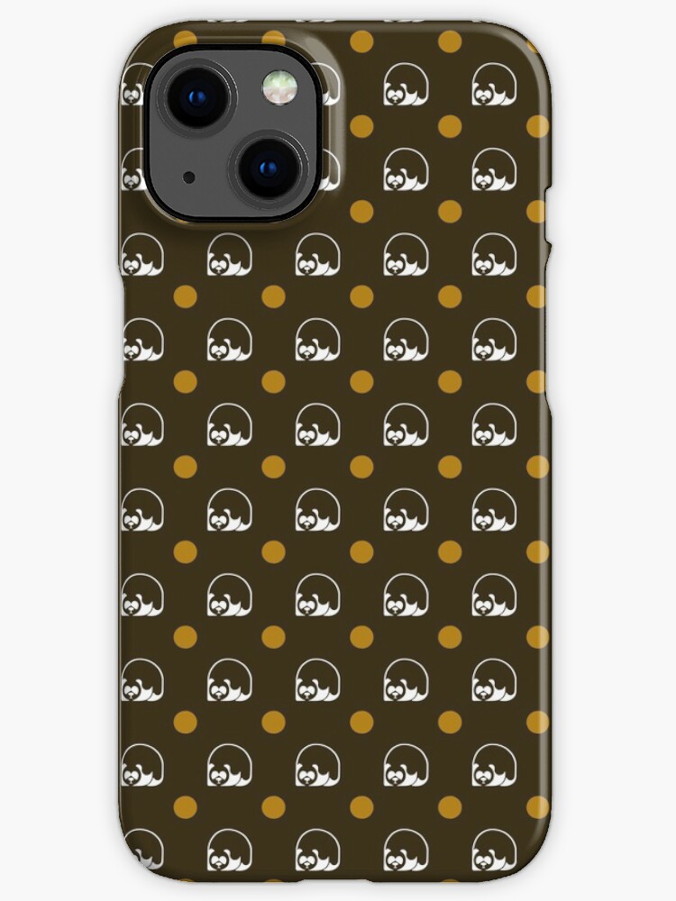 Thumbnail 1 of 4, iPhone Case, Logo on brown wallpaper designed and sold by PandaEdizioni.