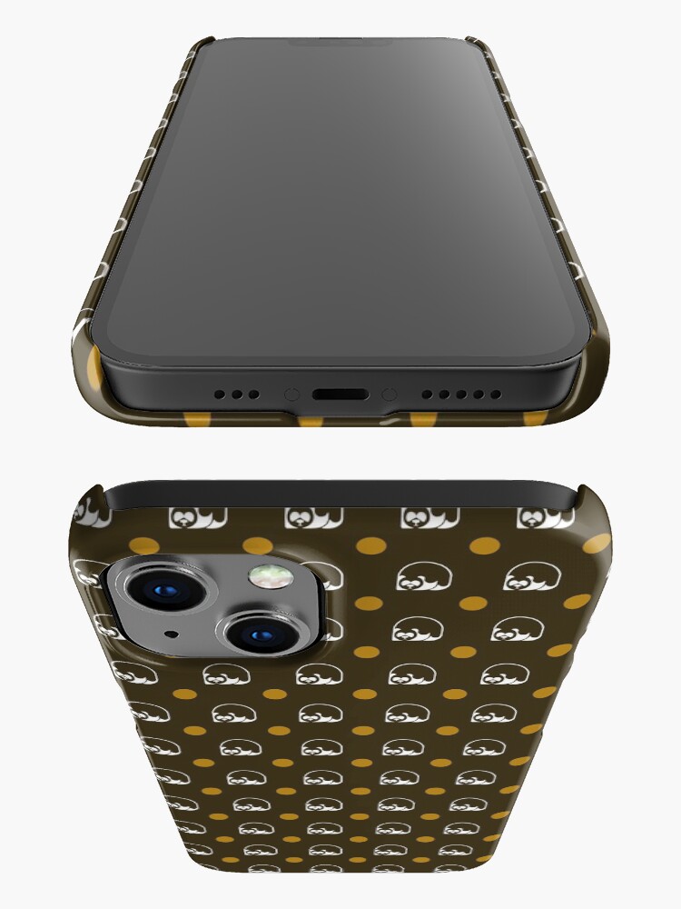 Thumbnail 3 of 4, iPhone Case, Logo on brown wallpaper designed and sold by PandaEdizioni.