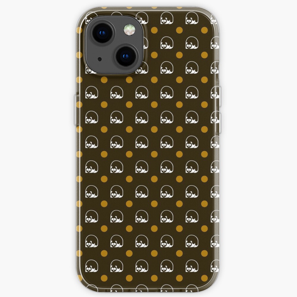 Logo on brown wallpaper iPhone Case