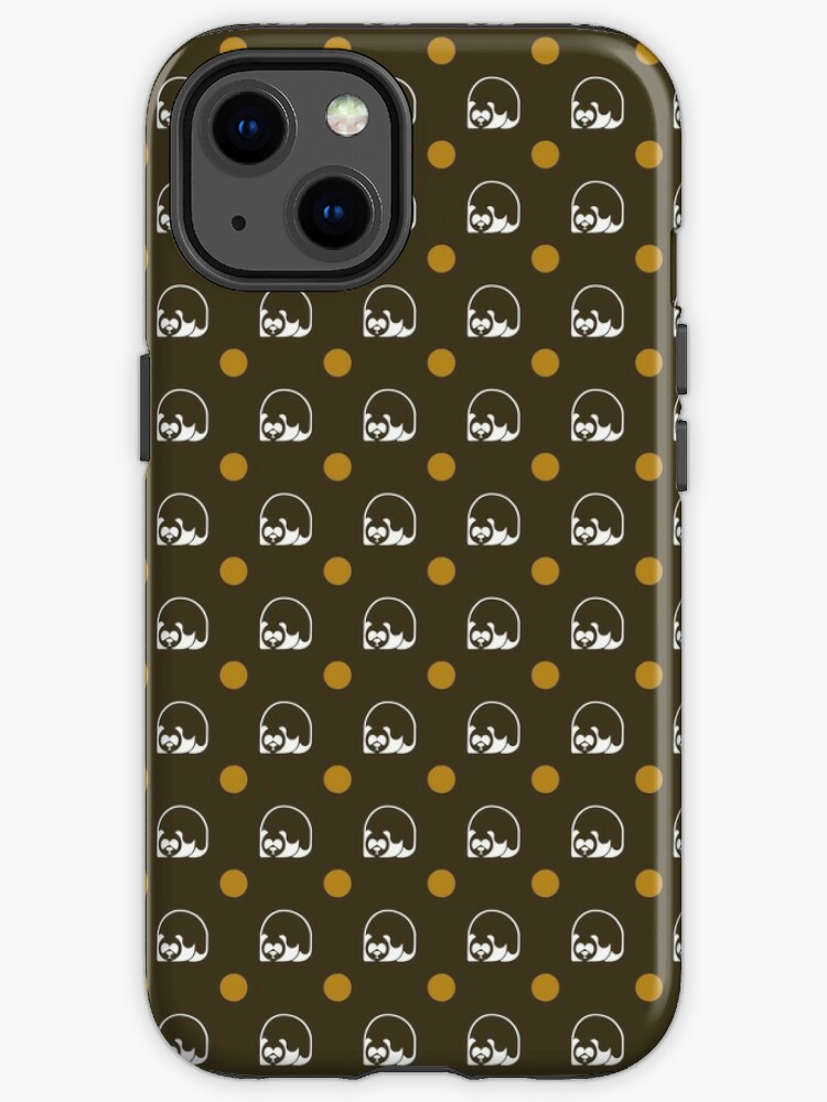 iPhone Case, Logo on brown wallpaper designed and sold by Panda Edizioni