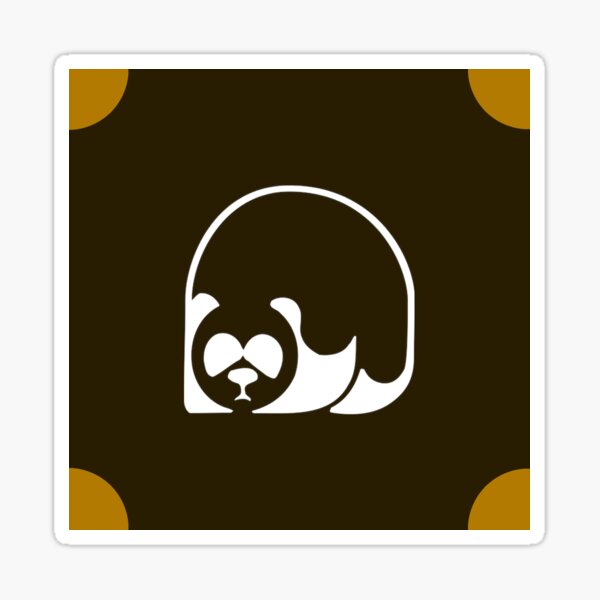 Logo on brown wallpaper Sticker