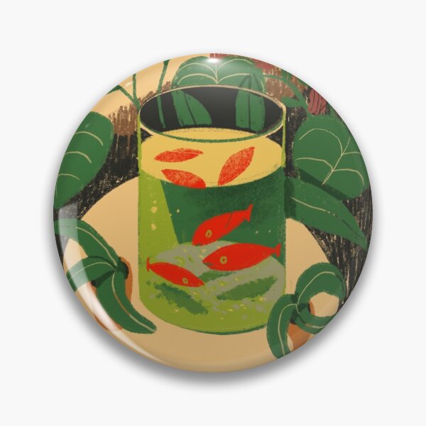 Item preview, Red fishes with plants inspired by Matisse designed and sold by chillstudio.