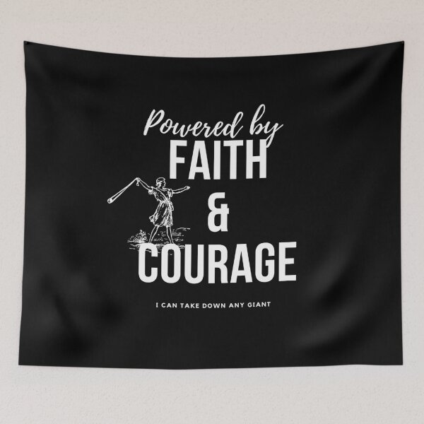 Item preview, Powered By Faith and Courage David and Goliath designed and sold by JohnSit.