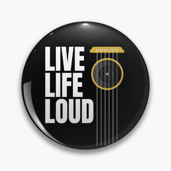 Item preview, Live Life Loud - Music Lovers Design with Guitar Strings and Loudspeaker designed and sold by P2CPOD.