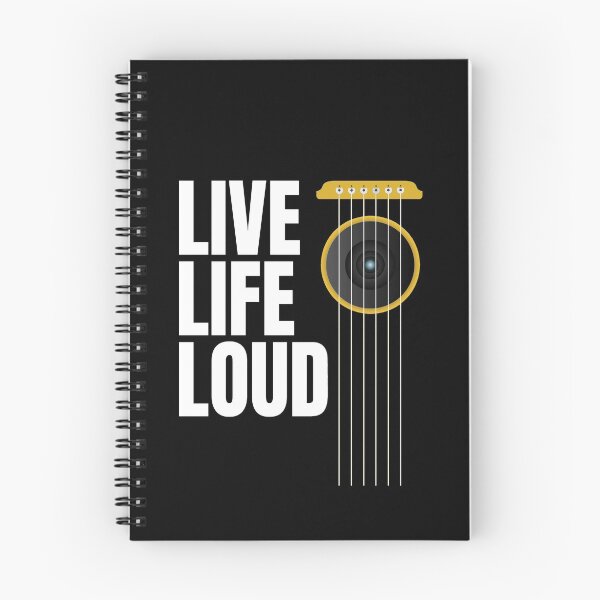 Item preview, Live Life Loud - Music Lovers Design with Guitar Strings and Loudspeaker designed and sold by P2CPOD.