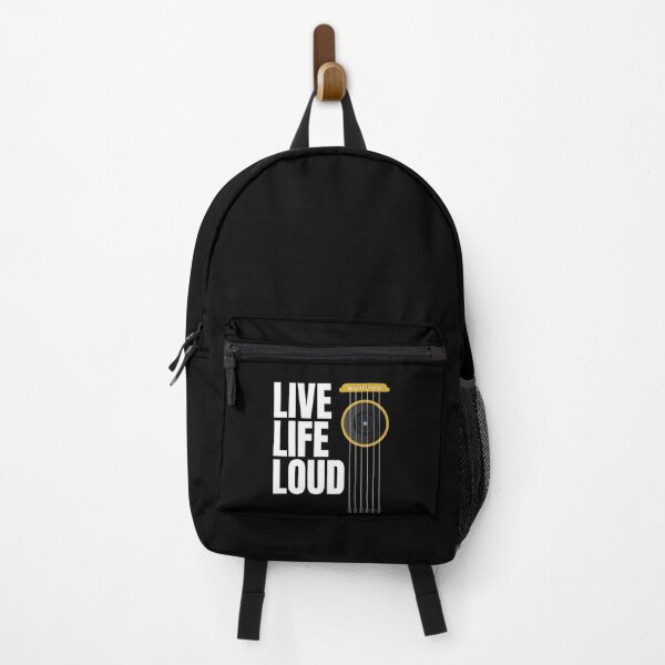 Item preview, Live Life Loud - Music Lovers Design with Guitar Strings and Loudspeaker designed and sold by P2CPOD.