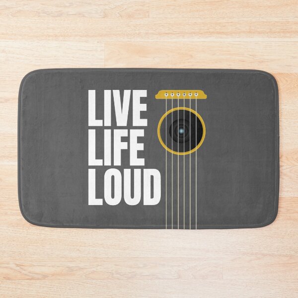 Item preview, Live Life Loud - Music Lovers Design with Guitar Strings and Loudspeaker designed and sold by P2CPOD.
