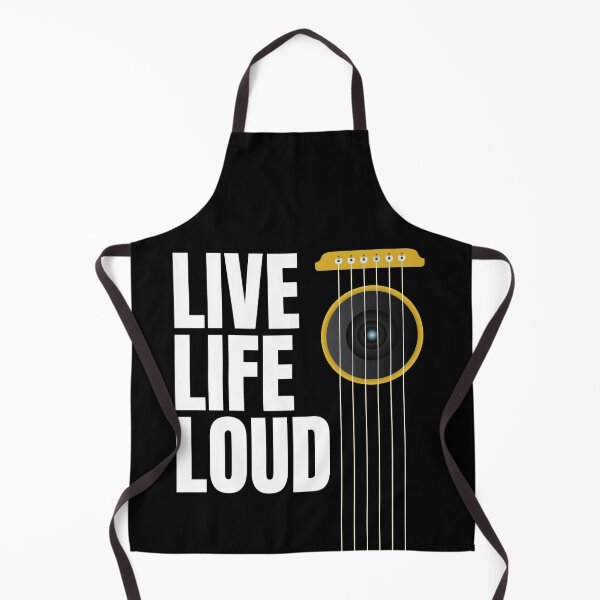 Item preview, Live Life Loud - Music Lovers Design with Guitar Strings and Loudspeaker designed and sold by P2CPOD.