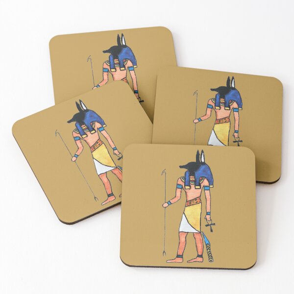 Item preview, Ancient Egyptian God Anubis Watercolor Painting designed and sold by WatercolorStore.