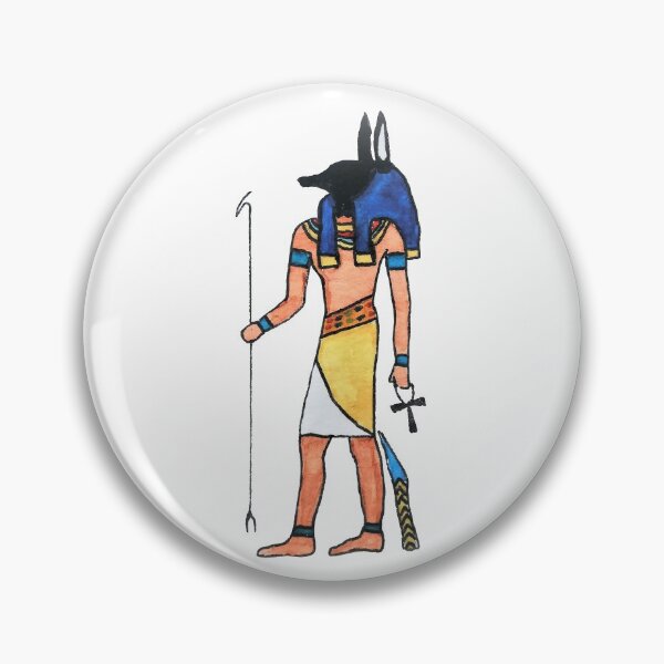 Item preview, Ancient Egyptian God Anubis Watercolor Painting designed and sold by WatercolorStore.