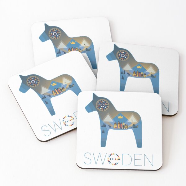 Item preview, Sweden, Scandinavia Dalahäst Horse,Symbol, Emblems, Dalecarlian horse designed and sold by Olha Mishchenko.